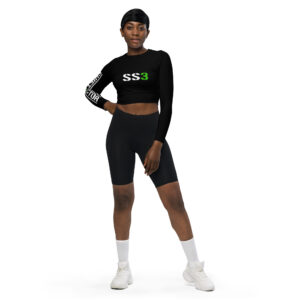 SHIFT-S3CTOR GRN long-sleeve crop top