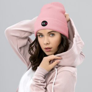 SS3 Pink Circle Logo Cuffed Beanie